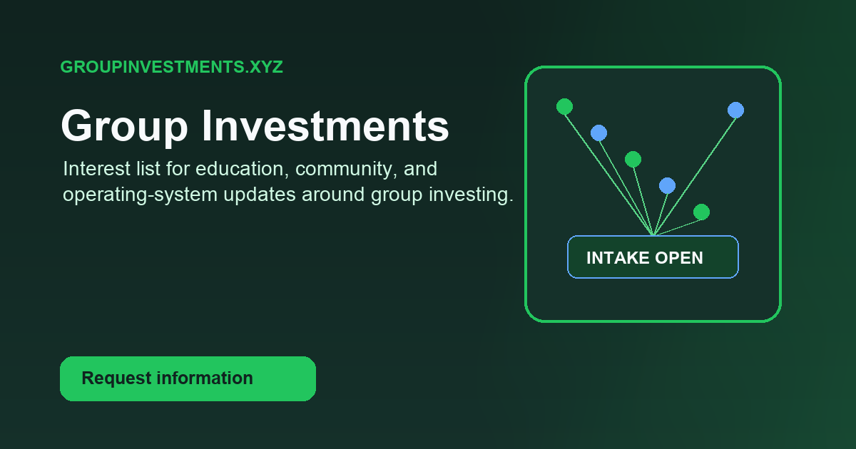 Group Investments launch card